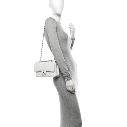 Chanel Caviar Quilted Medium Double Flap White 2 of 10