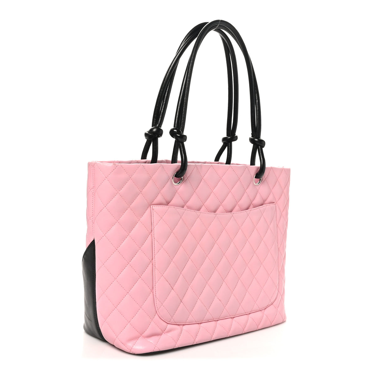 Chanel Calfskin Quilted Large Cambon Tote Pink Black 3 of 10