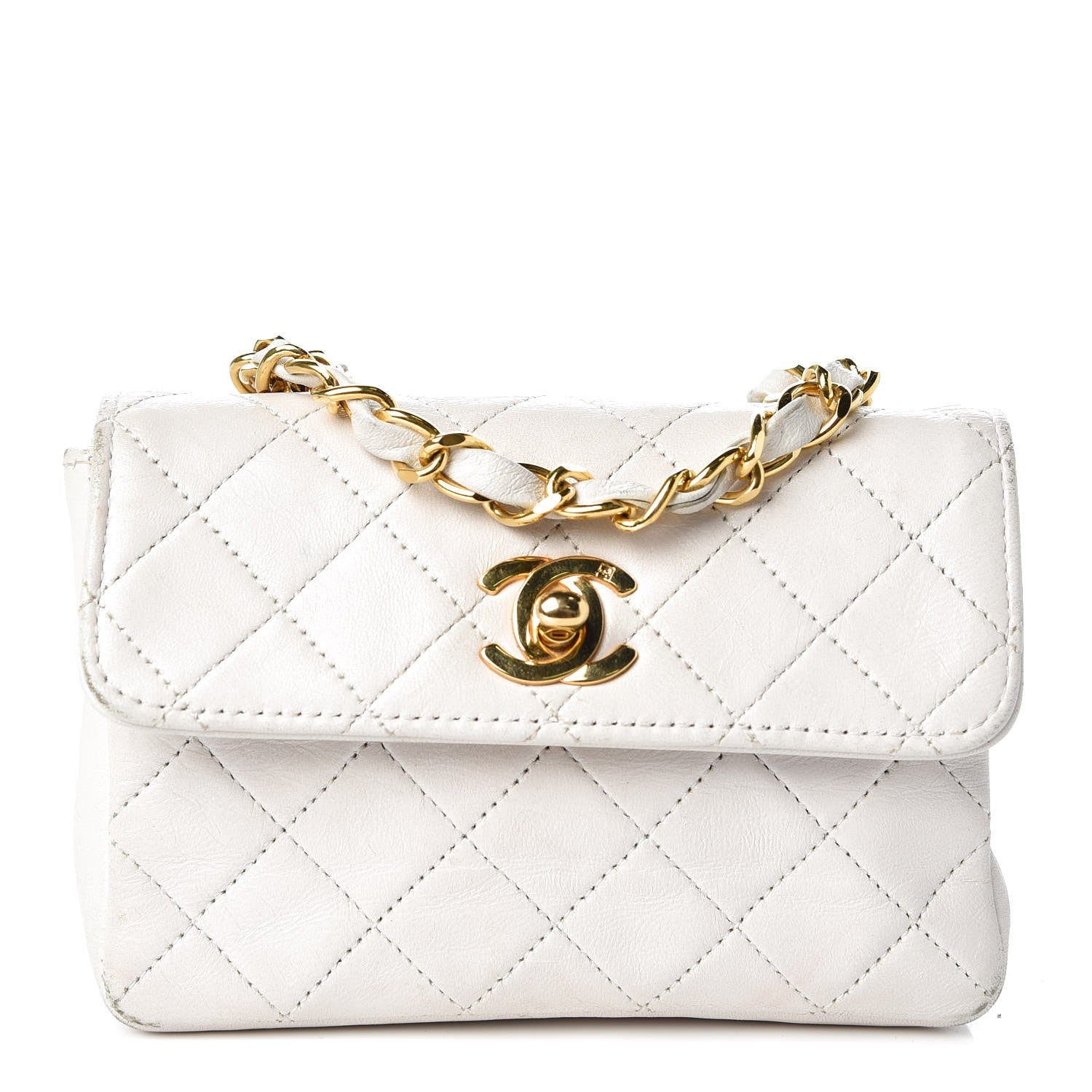 Chanel Lambskin Quilted Extra Mini Flap White 1 of 18