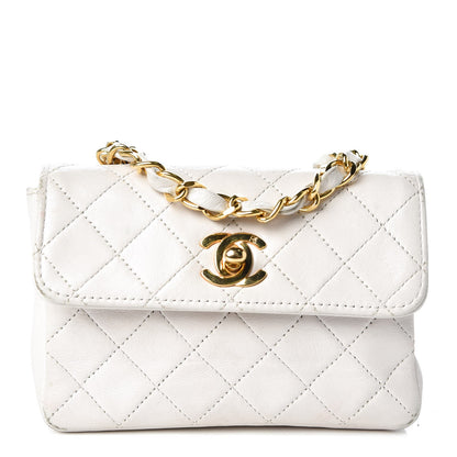 Chanel Lambskin Quilted Extra Mini Flap White 1 of 18