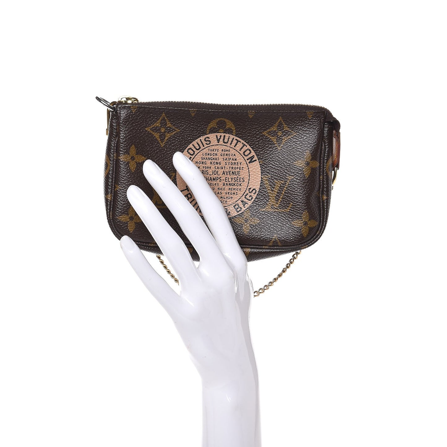 Monogram Complice Trunks and Bags Mini Pochette Accessories Beige