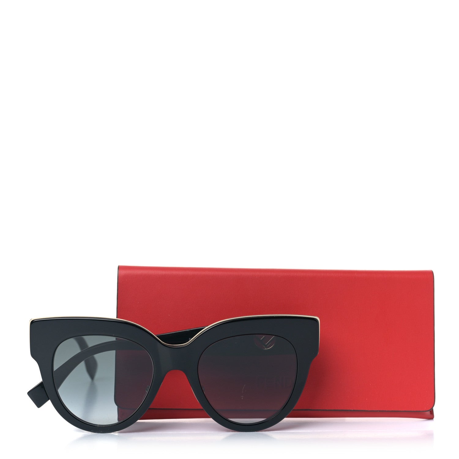 Fendi Acetate F is Fendi Cat Eye Sunglasses FF 0360/G/S Black 7 of 7
