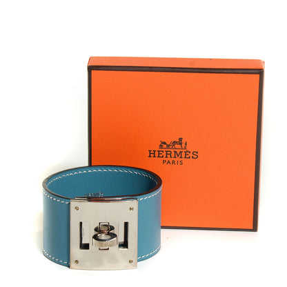 Hermes Veau Box Kelly Dog Bracelet Blue Jean 5 of 7