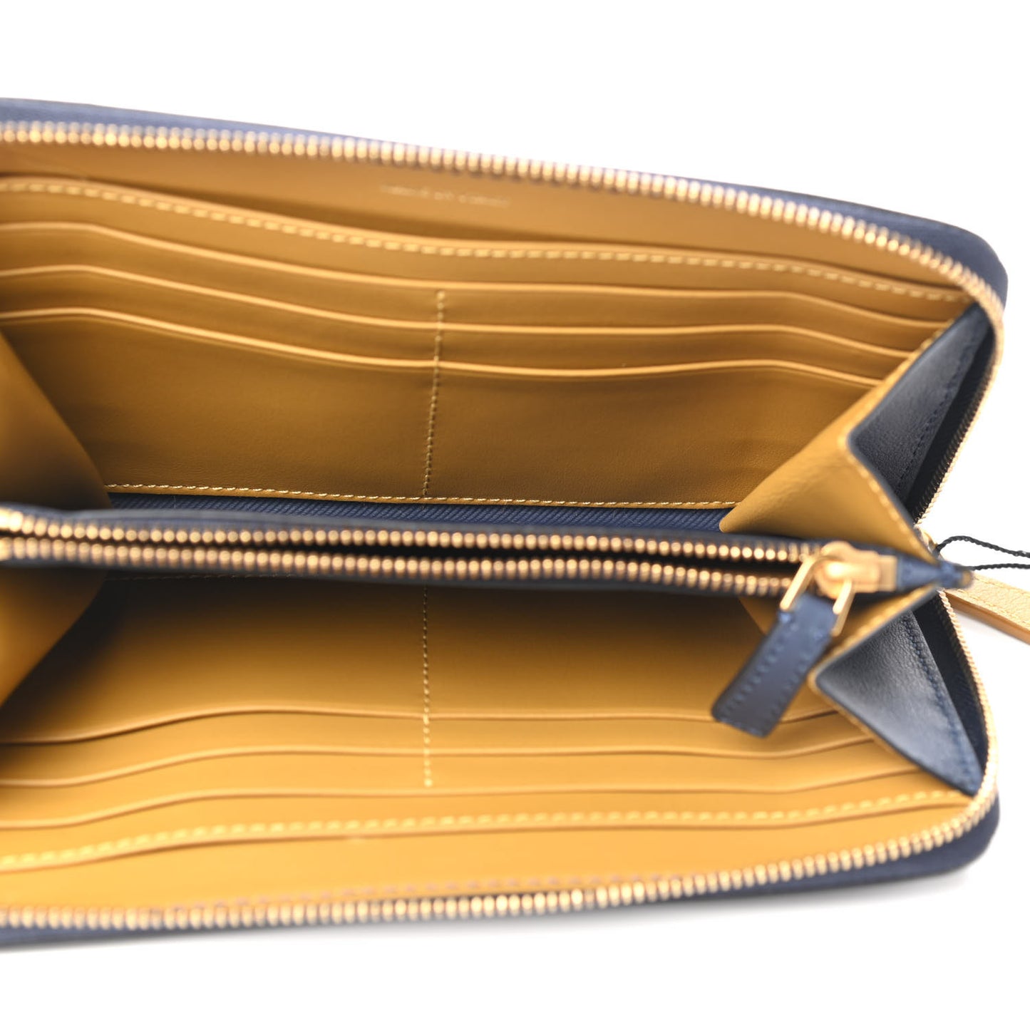 Trench Calfskin Elmore Zip Around Wallet Ink Ochre