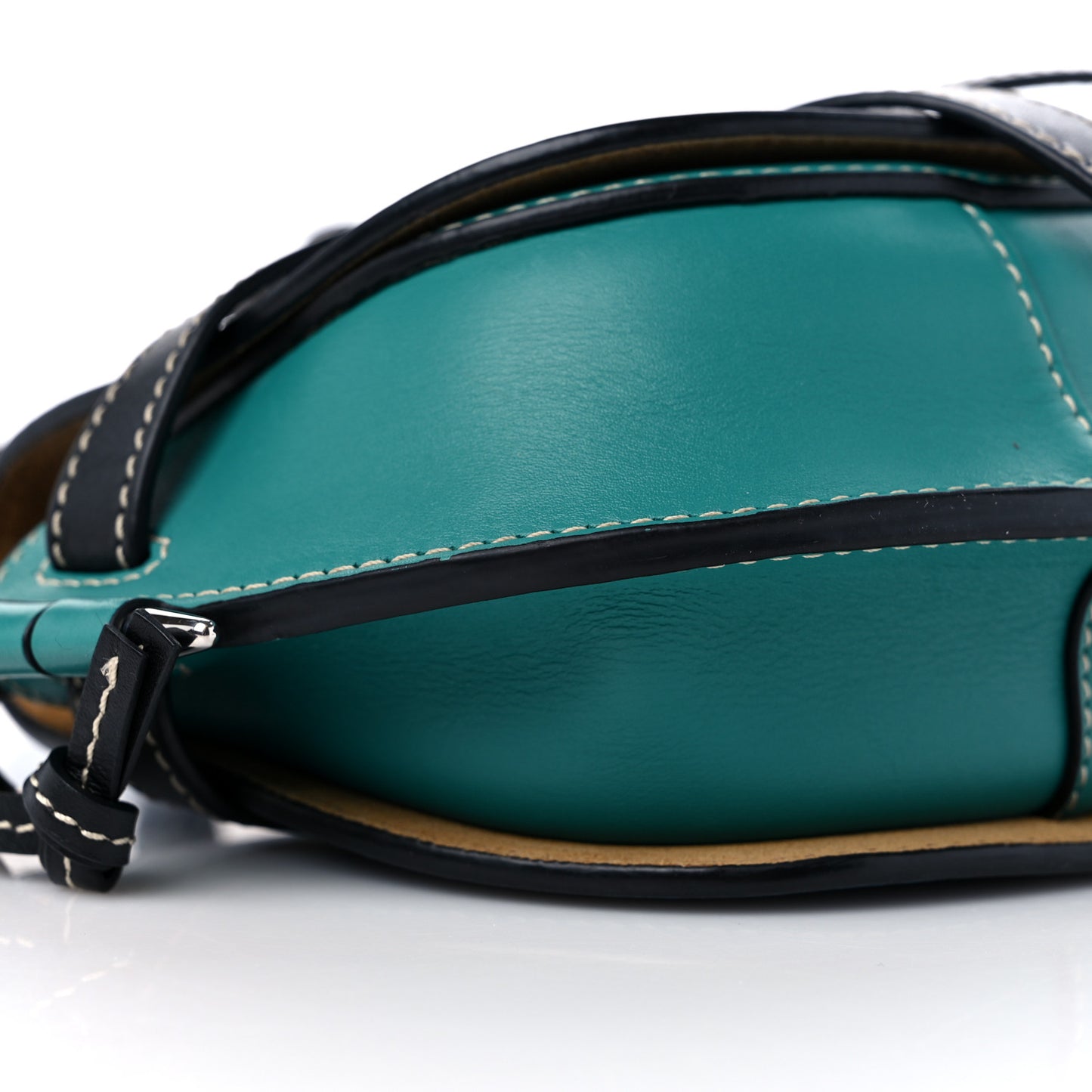 Calfskin Mini Gate Crossbody Bag Light Blue Green Black