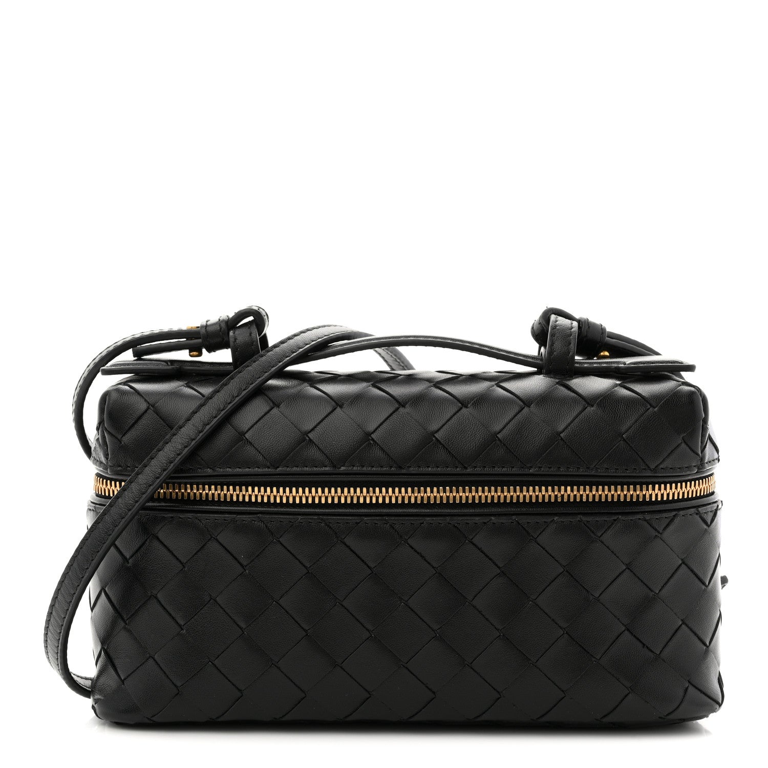 Bottega Veneta Calfskin Intrecciato Bang Bang Vanity Case Black 1 of 21
