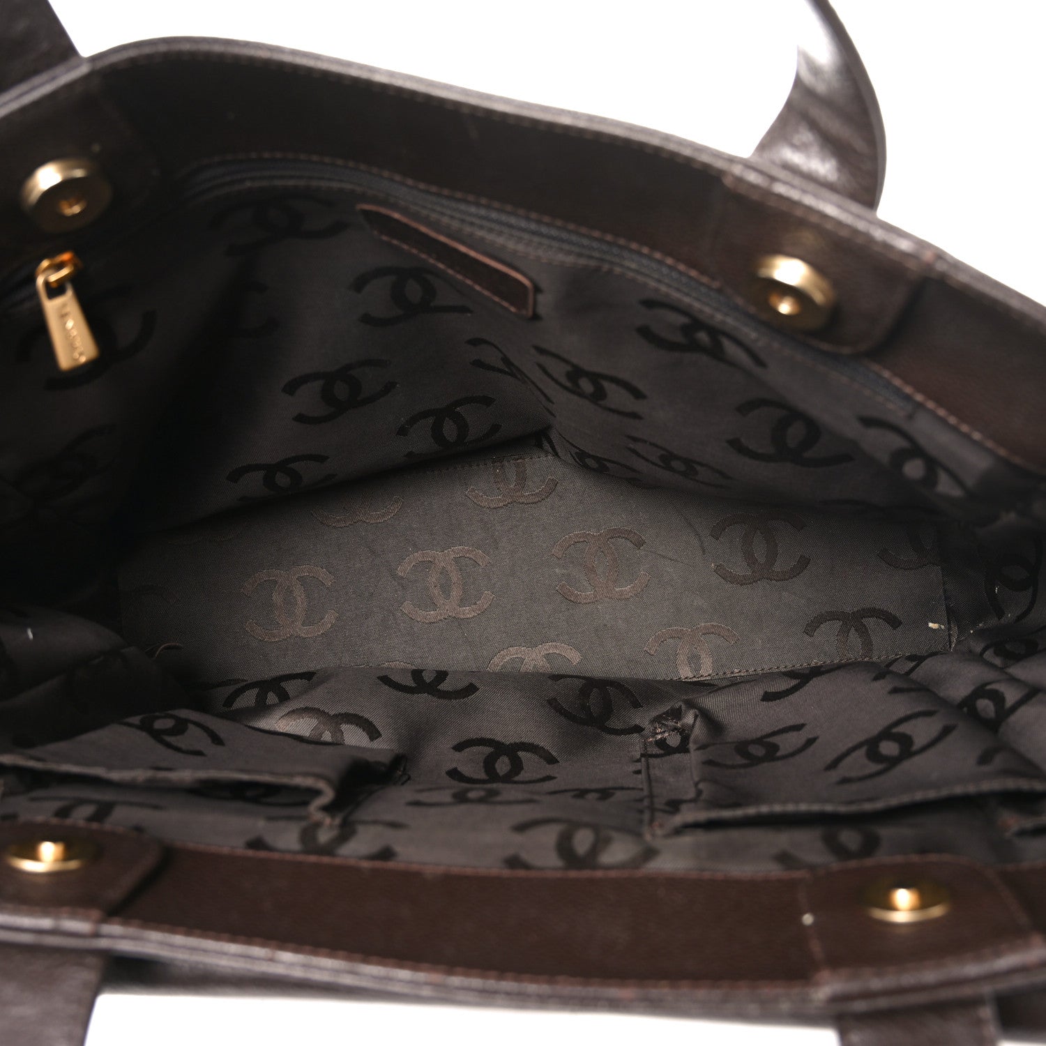 Chanel Caviar CC Shoulder Bag Dark Brown 5 of 10