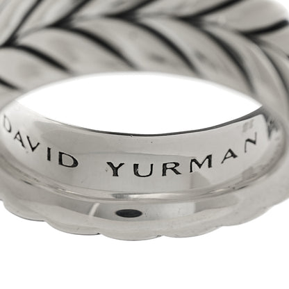 David Yurman Sterling Silver 9mm Chevron Band Ring 58 8.25 4 of 7
