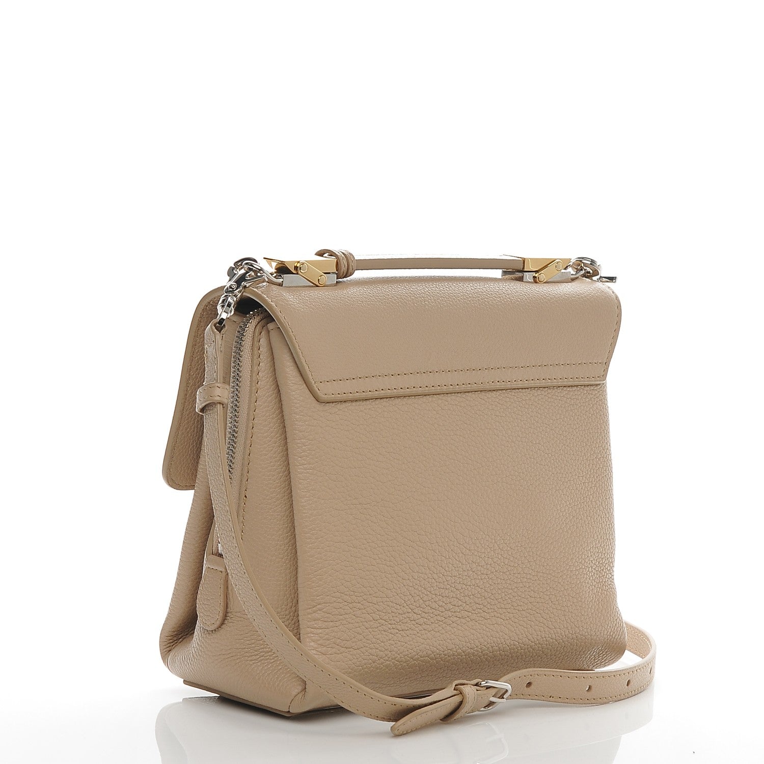 Balenciaga Grained Calfskin Le Dix Mini Soft Cartable Beige Seigle 3 of 7