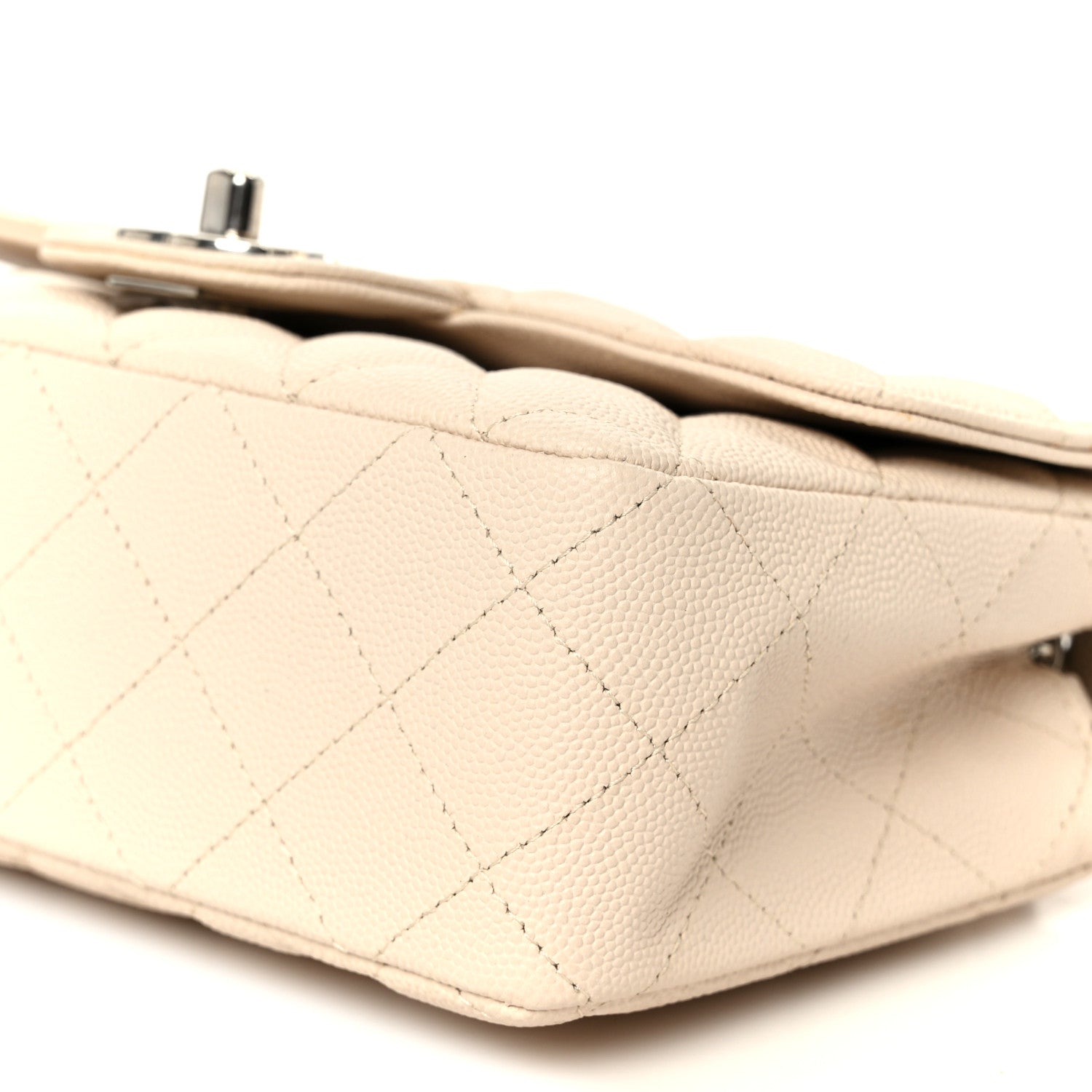 Chanel Caviar Quilted Mini Rectangular Flap Light Beige 11 of 12