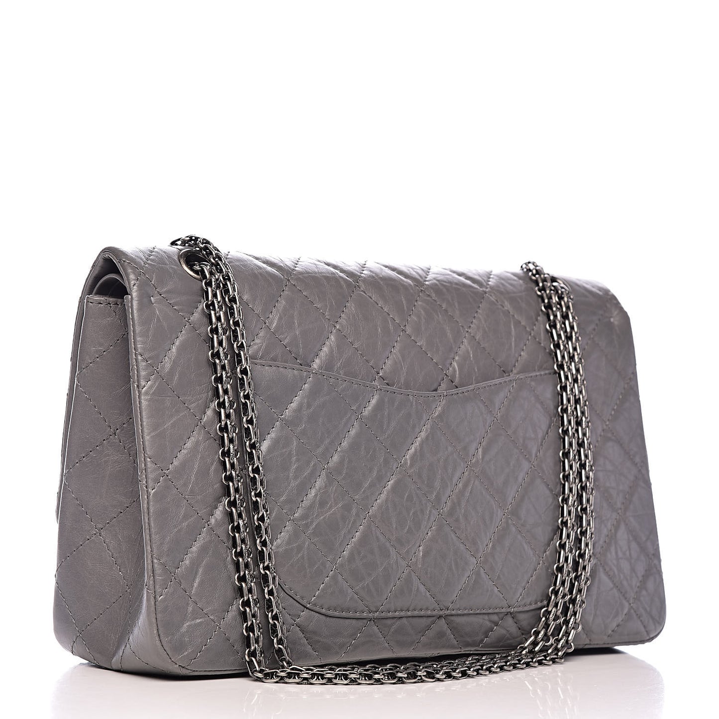 Aged Calfskin Quilted 2.55 Reissue 227 Flap Grey