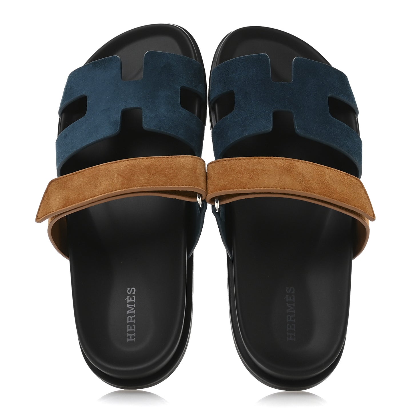 Suede Goatskin Womens Chypre Sandals 38.5 Vert Mousse Naturel