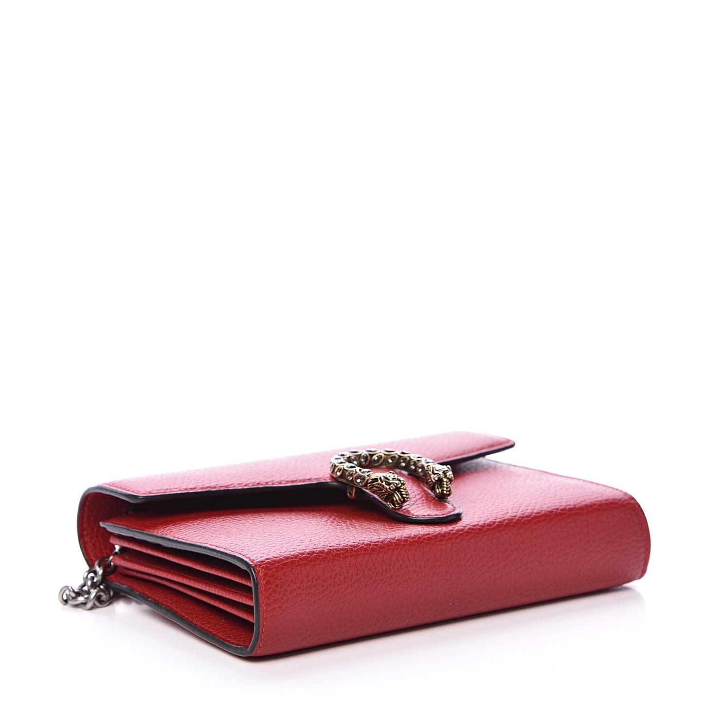 Calfskin Mini Dionysus Chain Wallet Hibiscus Red