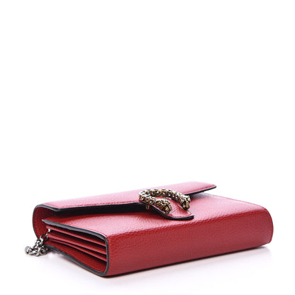 Gucci Calfskin Mini Dionysus Chain Wallet Hibiscus Red 3 of 10