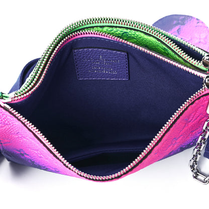 Louis Vuitton Taurillon Illusion Trio Pouch Bleu Rose 4 of 12