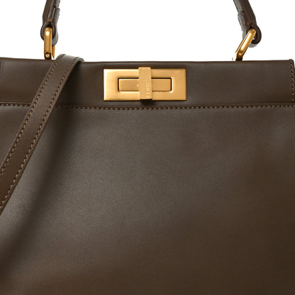 Fendi Vitello Morgan Snakeskin Medium Peekaboo Iconic Satchel Foresta 7 of 10