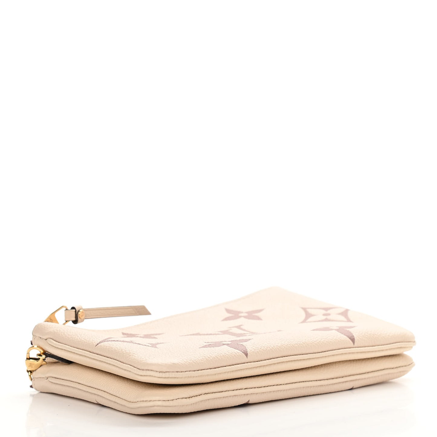 Empreinte Monogram Giant Double Zip Pochette Creme Bois De Rose