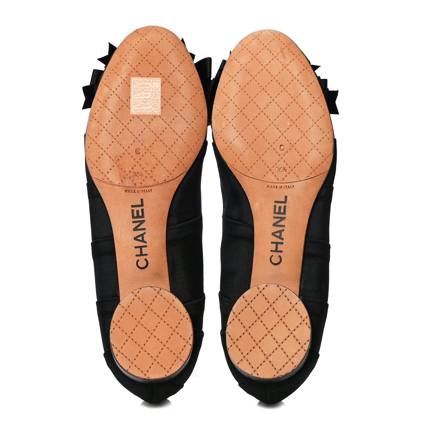 Chanel Satin CC Bow Flats 36.5 Black 7 of 8