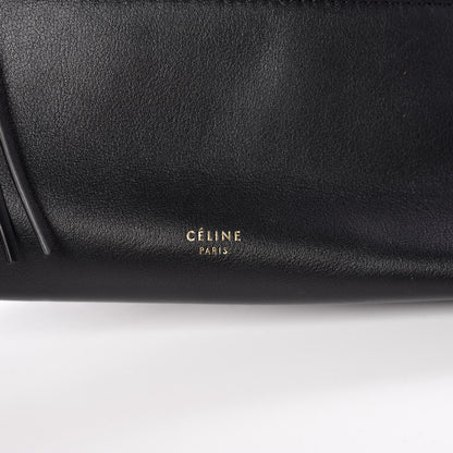 Celine Lambskin Flap Clasp Shoulder Bag Black 6 of 7