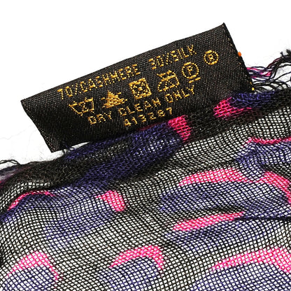 Louis Vuitton Cashmere Silk Leopard Stole Fuchsia 6 of 7