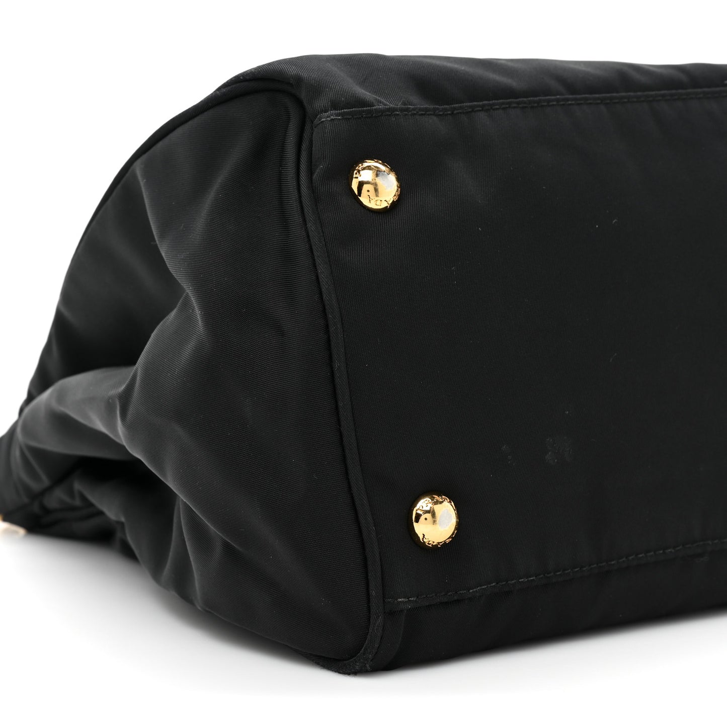 Tessuto Nylon Saffiano Shopping Tote Black