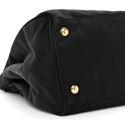Prada Tessuto Nylon Saffiano Shopping Tote Black 8 of 13