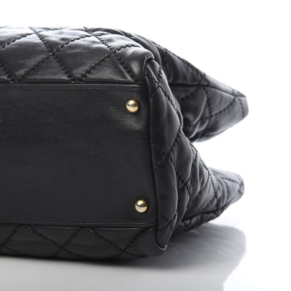 Chanel Calfskin Quilted Retro Chain Tote Black 10 of 16