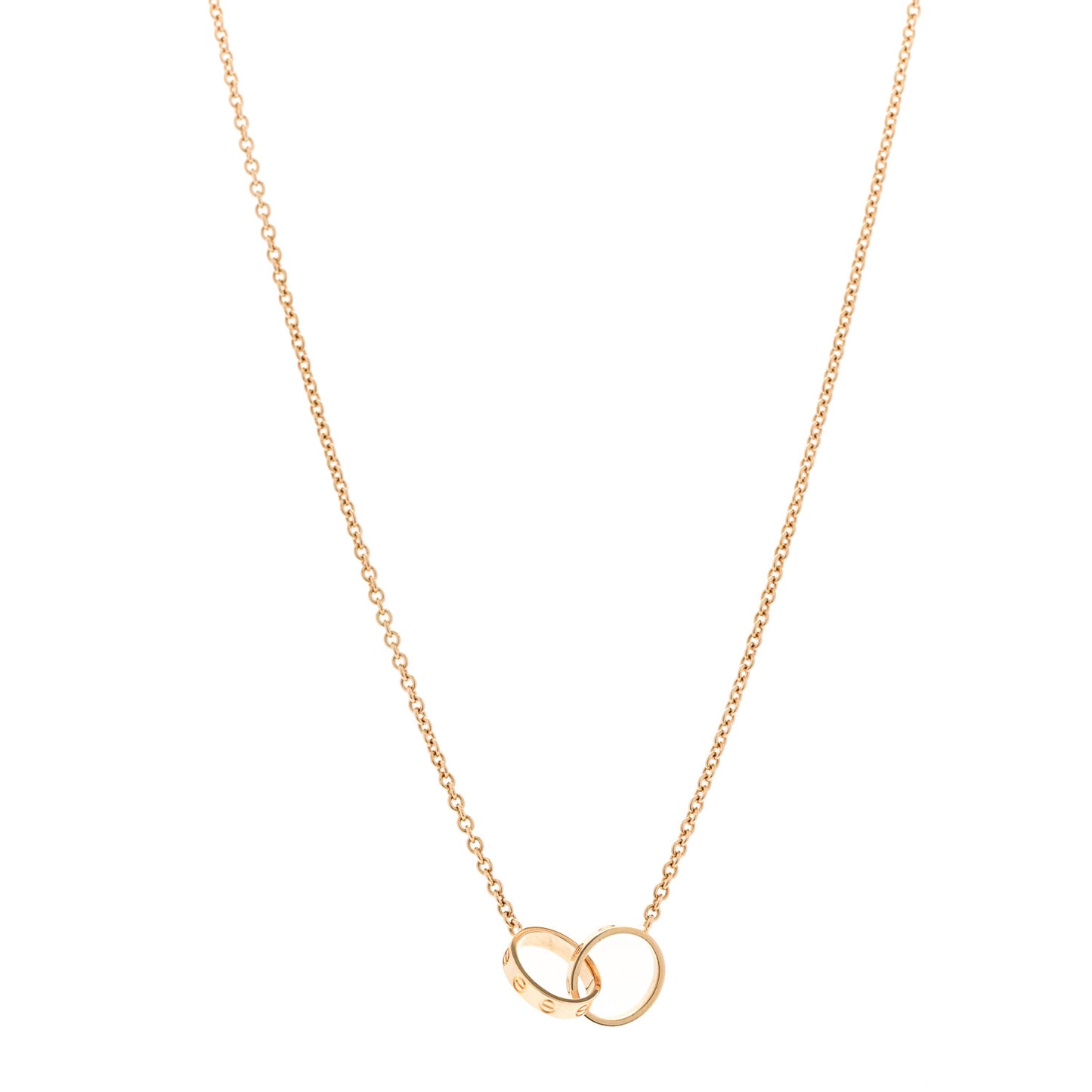 18K Yellow Gold Interlocking LOVE Necklace