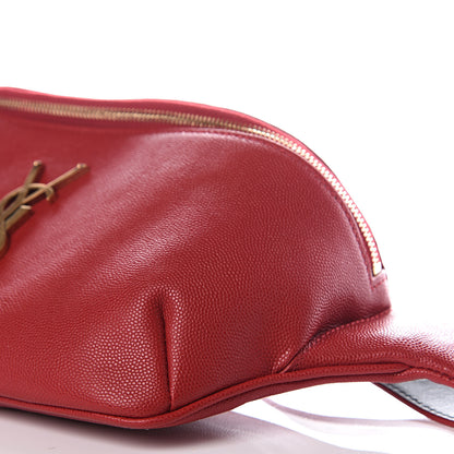 Saint Laurent Grain De Poudre Monogram Belt Bag Rouge Eros 8 of 11