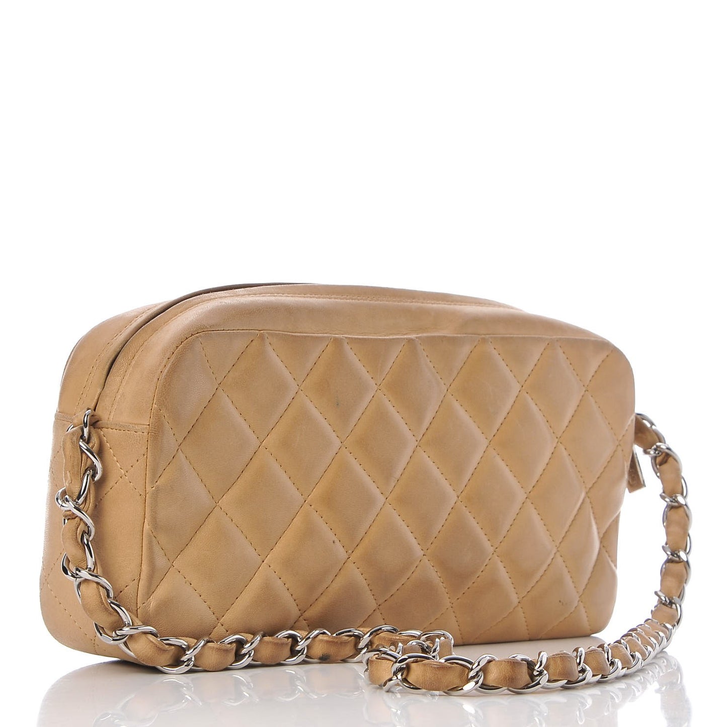 Lambskin Camera Case Beige Clair