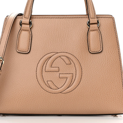 Gucci Dollar Calfskin Medium Soho Top Handle Satchel Camelia 7 of 10