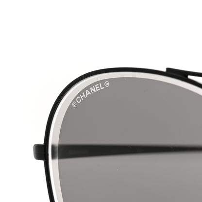 Chanel Metal Pilot Sunglasses 4260 Black 7 of 7