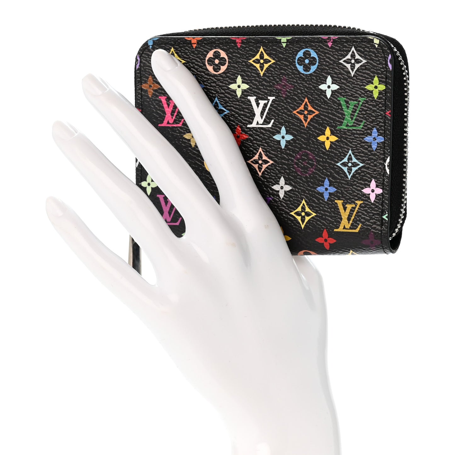LV x TM Monogram Multicolor Zippy Coin Purse Black