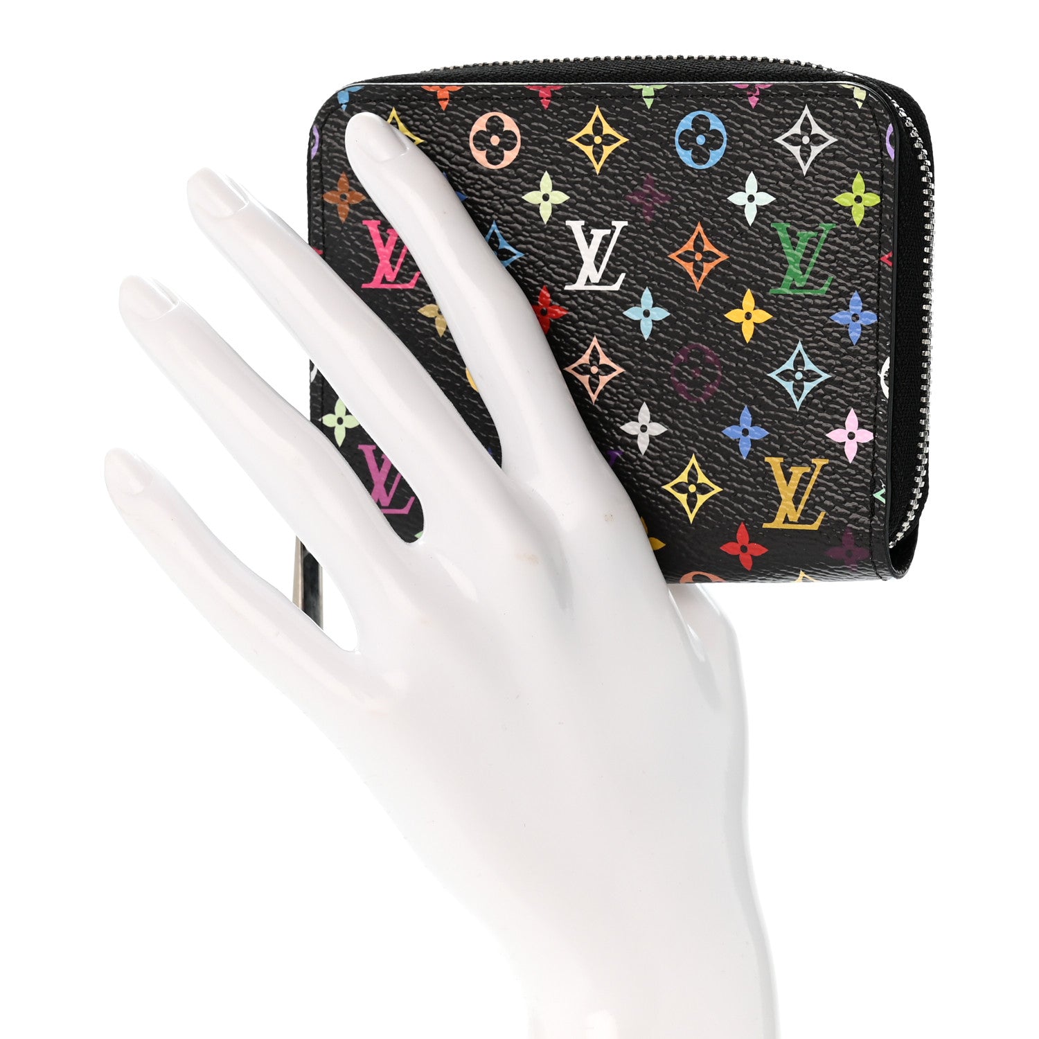 Louis Vuitton LV x TM Monogram Multicolor Zippy Coin Purse Black 2 of 8