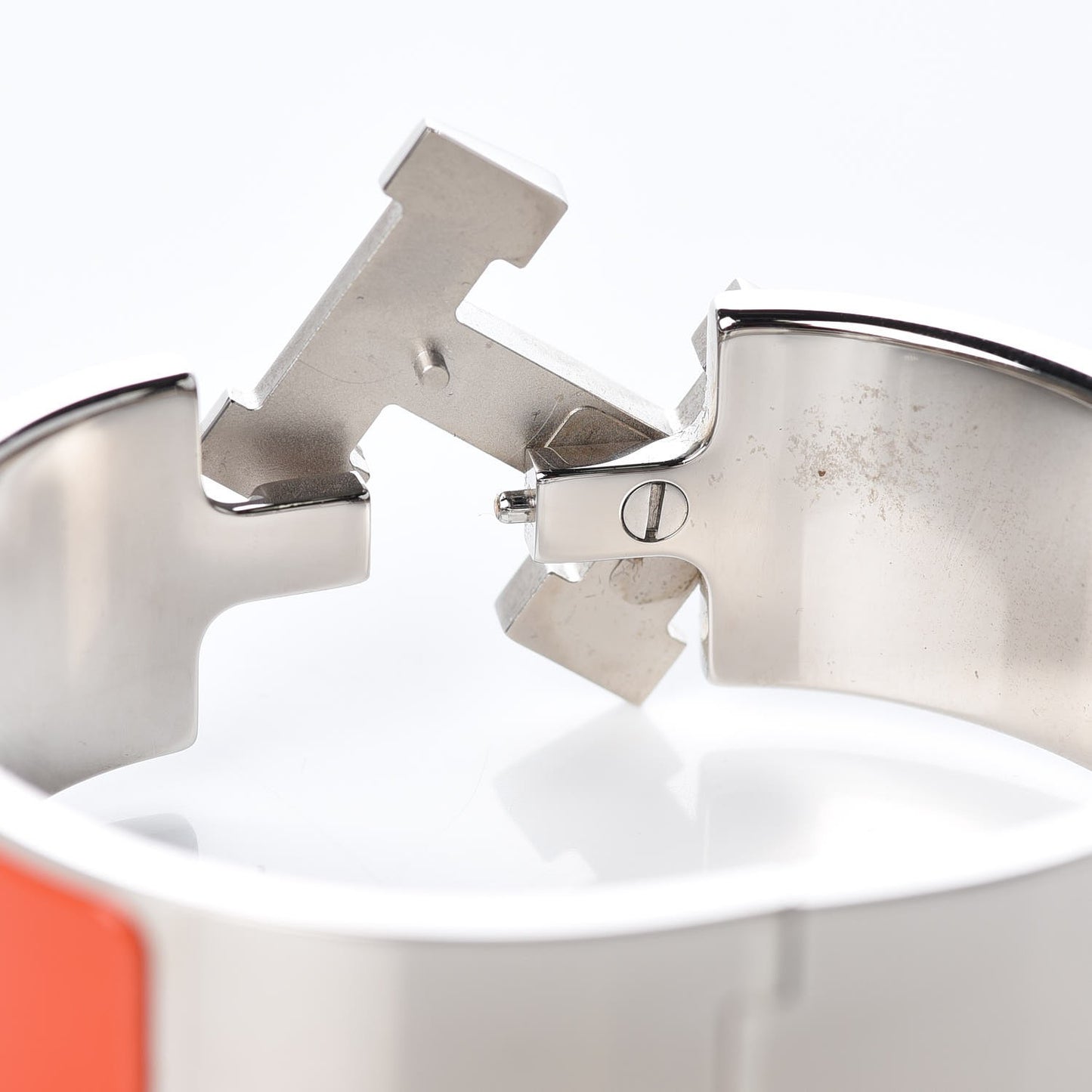 Enamel Wide Clic Clac H Bracelet PM Orange