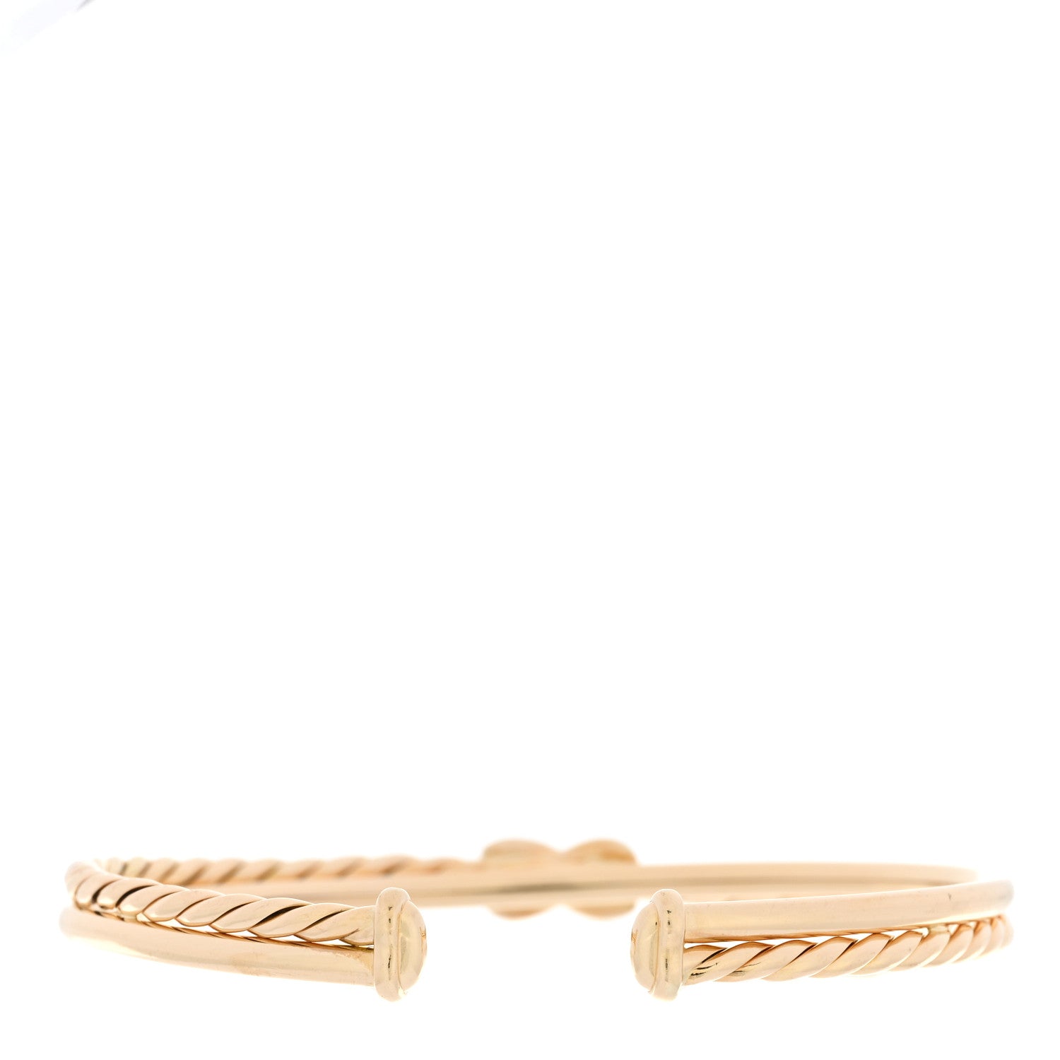 David Yurman 18K Yellow Gold Diamond Crossover X Bracelet 2 of 4