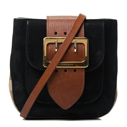 Burberry Suede Small Square Buckle Belt Bag Black 1 of 4