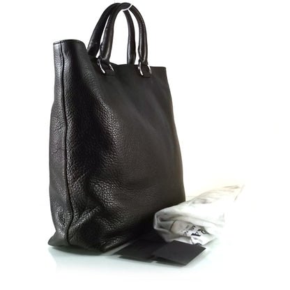 Prada Vitello Daino Tote Black 3 of 9