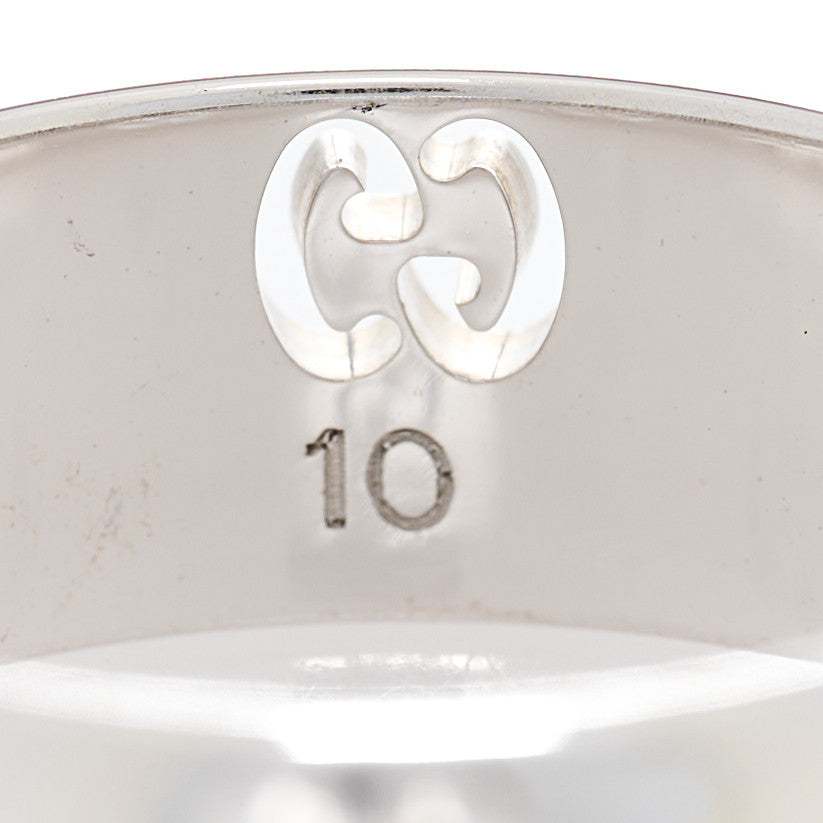 Gucci 18K White Gold 6mm Icon Band Ring 50 5.25 4 of 5