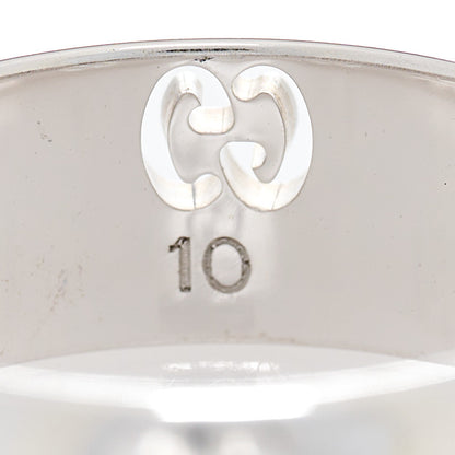 Gucci 18K White Gold 6mm Icon Band Ring 50 5.25 4 of 5