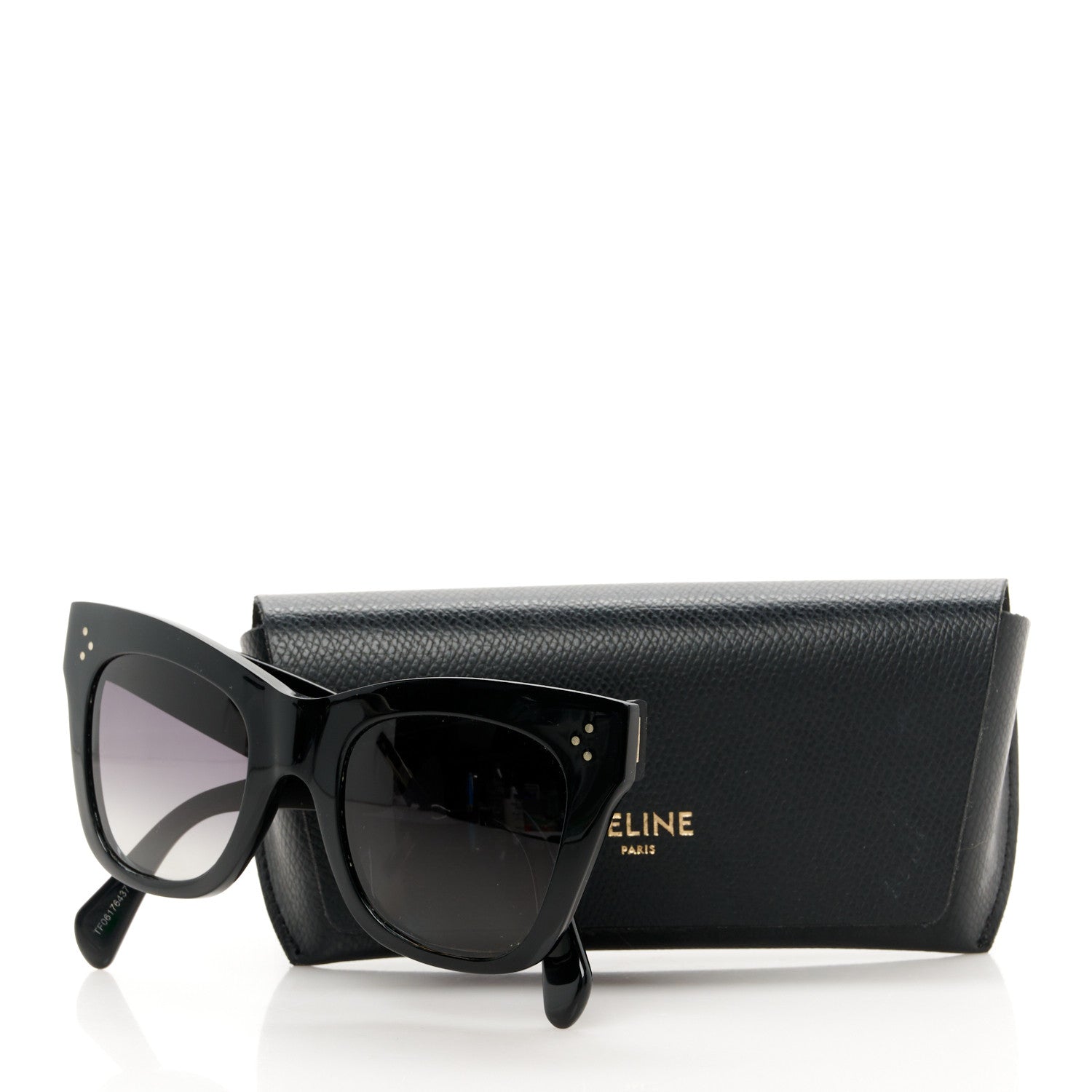 Celine Acetate Polarized Sunglasses CL4004IN Black 8 of 8