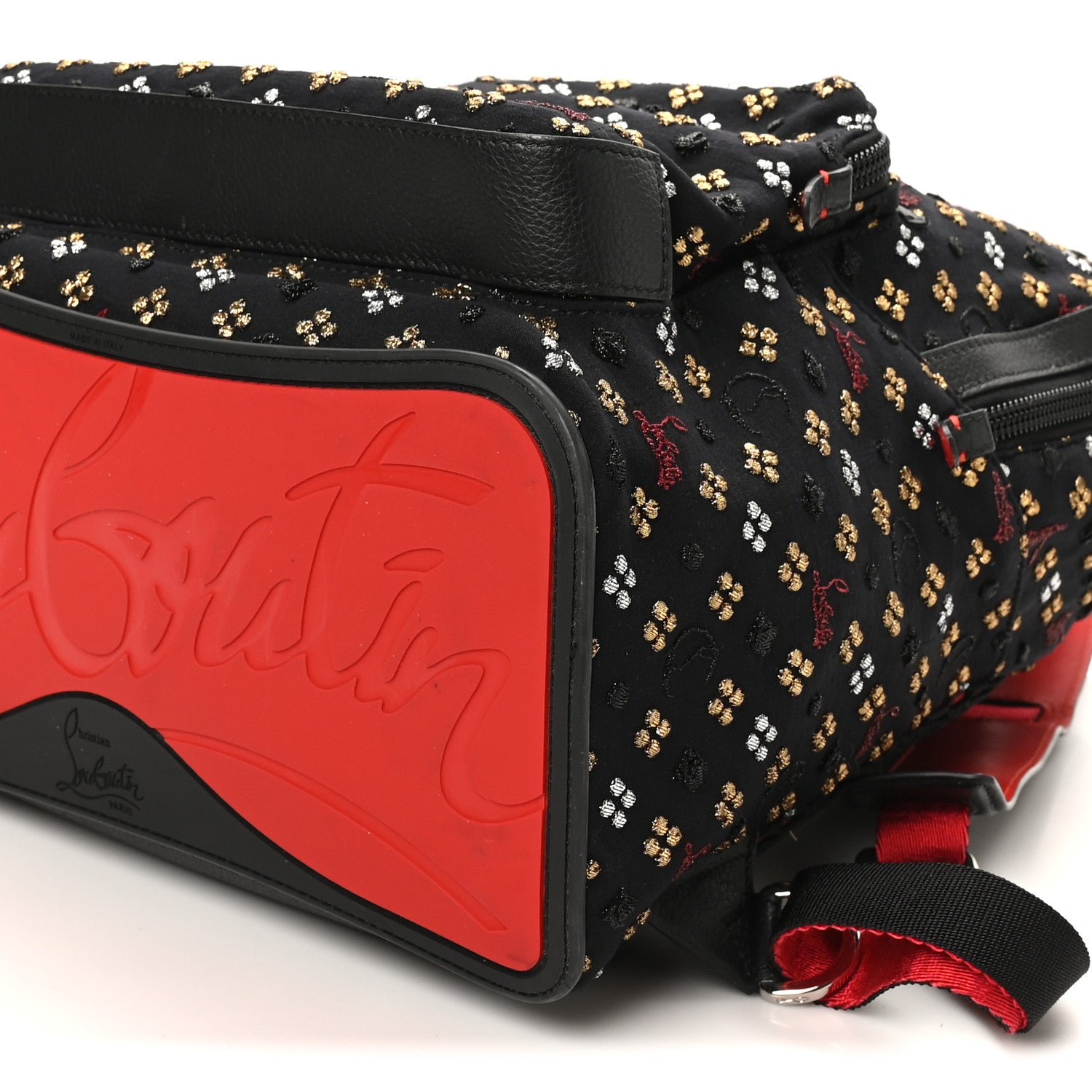 Christian Louboutin Jacquard Canvas Backloubi Backpack Black 9 of 9