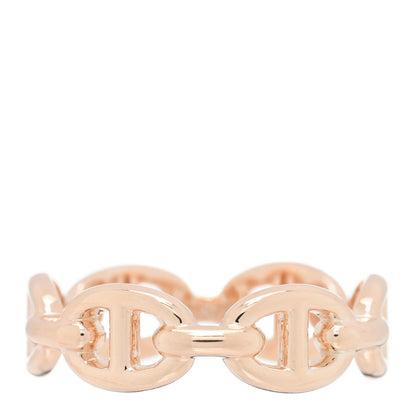 Hermes 18K Rose Gold PM Chaine d'Ancre Enchainee Ring 50 5.5 1 of 5