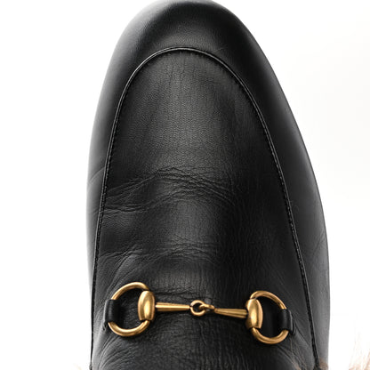 Gucci Malaga Kid Fur Womens Jordaan Loafers 41 Black Natural 8 of 9