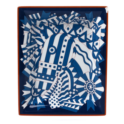 Hermes Porcelain Cheval de Fete Change Tray Marine 1 of 6
