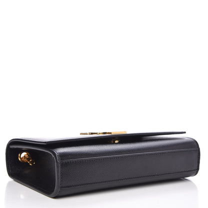 Saint Laurent Grain De Poudre Small Monogram Kate Satchel Black 4 of 6