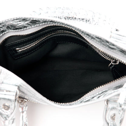 Balenciaga Agneau Silver Hardware Mini City Gris Aluminum 5 of 10