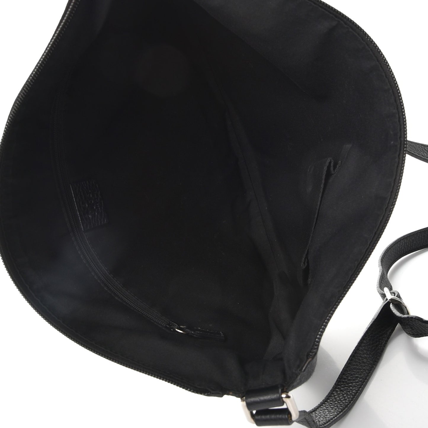 Denim Monogram Large Half Moon Hobo Black