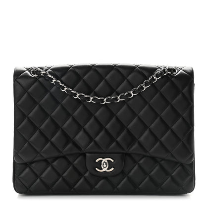 Chanel Lambskin Quilted Maxi Single Flap Black 1 of 9