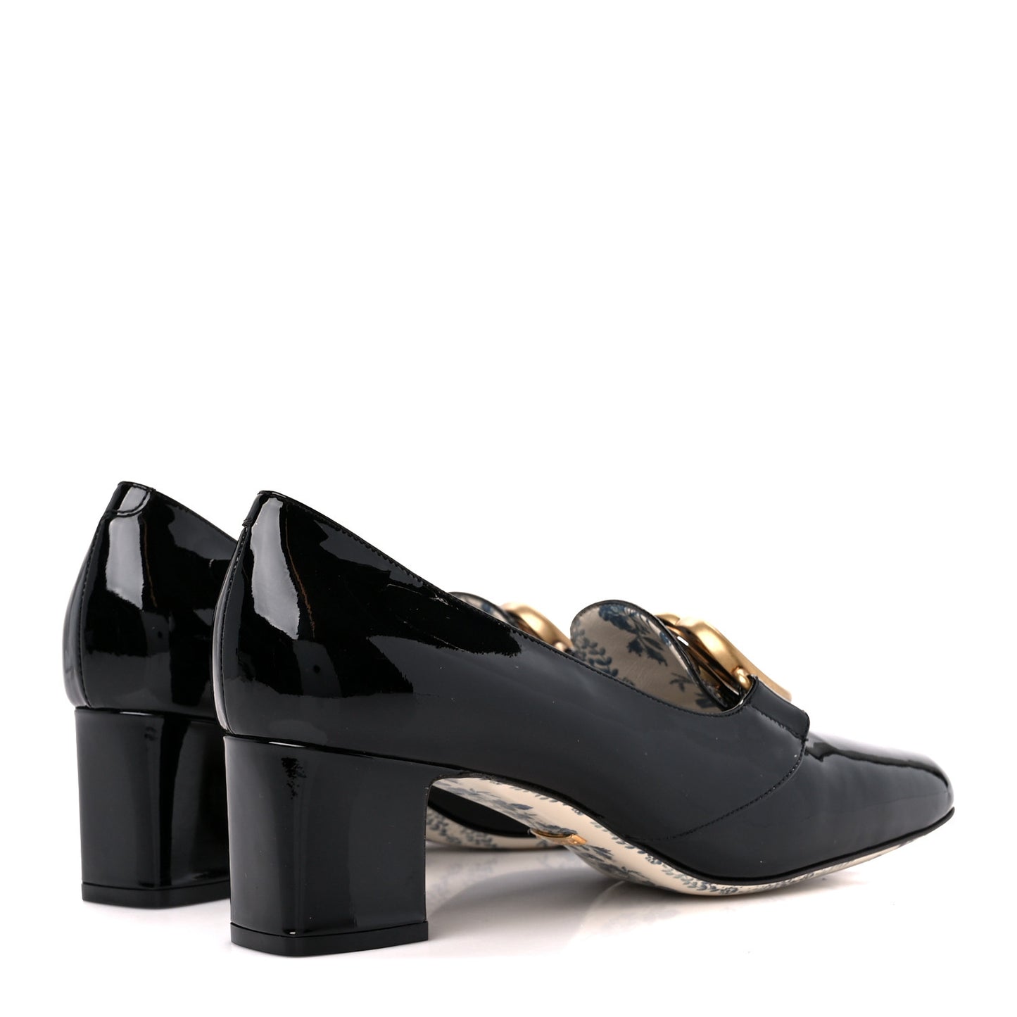 Vernice GG Victoire 55mm Loafer Pumps 39.5 Black